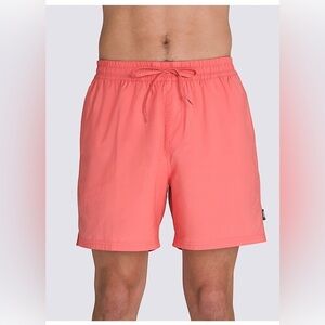 Tillys swim trunks size S NWT blue Crown salmon color